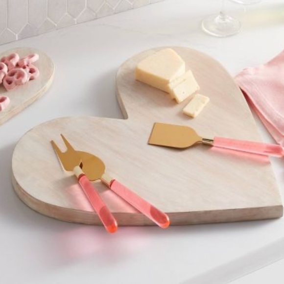 Threshold Target Brand 3 Pack Gold and Pink Cheese Tools: Fork, 2 Knives - Picture 8 of 11